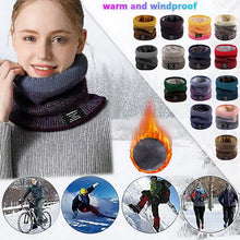 Load image into Gallery viewer, Neck Gaiters Unisex Knitted Warm Scarf Winter Autumn Ring Women Bandana Solid Scarf Fleece Men Headband Neck Scarf Shawl
