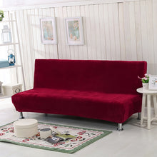 Load image into Gallery viewer, Universal Size Plush Sofa Bed Cover Armless Folding Seat Slipcover Stretch Covers Cheap Couch Protector Elastic Cover

