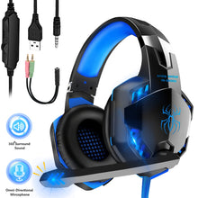 Load image into Gallery viewer, Upgrade Headset Gamers LED Light Noise Cancelling Stereo Gaming Headphones With Microphone Casque for PS4 PC Xbox One PS5
