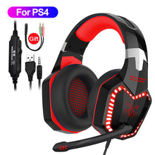 Load image into Gallery viewer, Upgrade Headset Gamers LED Light Noise Cancelling Stereo Gaming Headphones With Microphone Casque for PS4 PC Xbox One PS5

