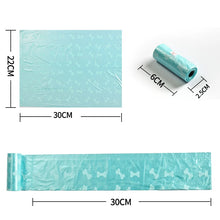 Load image into Gallery viewer, Upgraded printed Dog Poop Waste Refuse Cleanup Doggy Roll Replacements for Outdoor Puppy Walking and Travel Thick Plastic
