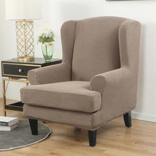 Load image into Gallery viewer, Waterproof Sloping Arm  Back Chair Cover Elastic Armchair Wingback Wing Sofa Back Chair Cover Stretch Protector
