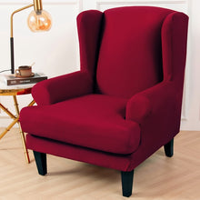 Load image into Gallery viewer, Waterproof Sloping Arm  Back Chair Cover Elastic Armchair Wingback Wing Sofa Back Chair Cover Stretch Protector
