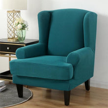 Load image into Gallery viewer, Waterproof Sloping Arm  Back Chair Cover Elastic Armchair Wingback Wing Sofa Back Chair Cover Stretch Protector
