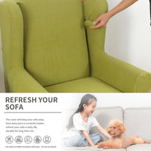 Load image into Gallery viewer, Waterproof Sloping Arm  Back Chair Cover Elastic Armchair Wingback Wing Sofa Back Chair Cover Stretch Protector
