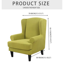 Load image into Gallery viewer, Waterproof Sloping Arm  Back Chair Cover Elastic Armchair Wingback Wing Sofa Back Chair Cover Stretch Protector
