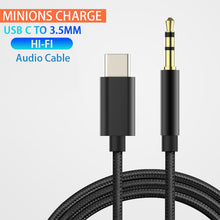 Load image into Gallery viewer, Usb Type C To 3.5mm Aux Audio Cable Headset Speaker Headphone Jack Adapter Car Aux for Samsung S20 Plus Note 20 S21 Ultra Tab S7
