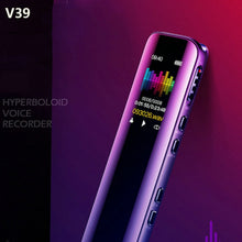 Load image into Gallery viewer, V39 Voice Activated Portable Recorder MP3 Player Telephone Audio Recording Dual Arc Microphone Digital Voice Recorder Dictaphone

