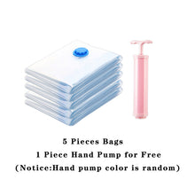 Load image into Gallery viewer, Vacuum Storage Bags For Clothes Pillows Bedding More Space Saver ZiplockBag Compression With Travel Hand Pump Triple Seal Zipper

