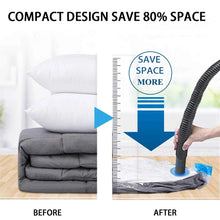 Load image into Gallery viewer, Vacuum Storage Bags For Clothes Pillows Bedding More Space Saver ZiplockBag Compression With Travel Hand Pump Triple Seal Zipper
