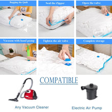 Load image into Gallery viewer, Vacuum Storage Bags For Clothes Pillows Bedding More Space Saver ZiplockBag Compression With Travel Hand Pump Triple Seal Zipper
