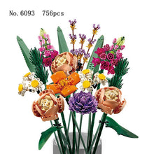 Load image into Gallery viewer, Valentine's Day Bouquet Building Blocks Home Furnishing Bonsai Plant Romantic Rose Flower Model DIY Assembled Brick Girl Gift
