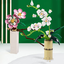 Load image into Gallery viewer, Valentine's Day Bouquet Building Blocks Home Furnishing Bonsai Plant Romantic Rose Flower Model DIY Assembled Brick Girl Gift
