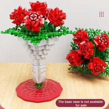 Load image into Gallery viewer, Valentine's Day Bouquet Building Blocks Home Furnishing Bonsai Plant Romantic Rose Flower Model DIY Assembled Brick Girl Gift
