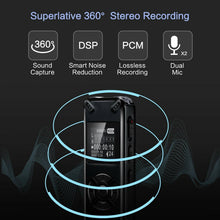 Load image into Gallery viewer, Vandlion Professional Smart Digital Voice Activated Recorder Portable HD Sound Audio Recording Dictaphone MP3 Recorder
