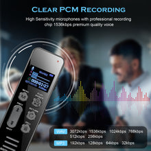 Load image into Gallery viewer, Vandlion V63 Voice Activated Recorder with 1050mAH Large Capacity Battary Recording Device with Variable Speed Playback
