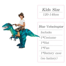 Load image into Gallery viewer, Velociraptor T REX Mascot Inflatable Costume For Kids Anime Halloween Costumes Dinosaur Birthday Gift For Party Cosplay Blow Up
