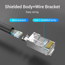 Load image into Gallery viewer, Connector Cat7/6/5e STP 8P8C Modular Ethernet Cable Head Plug Gold-plated for Network RJ 45 Crimper Connectors
