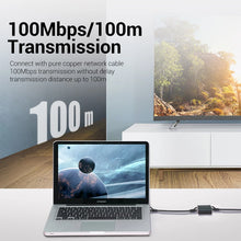 Load image into Gallery viewer, Vention RJ45 Splitter Connector Adapter 1 to 2 Ways Ethernet Splitter Coupler Contact Modular Plug Connect Laptop Ethernet Cable
