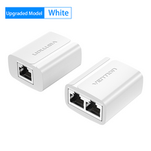 Load image into Gallery viewer, Vention RJ45 Splitter Connector Adapter 1 to 2 Ways Ethernet Splitter Coupler Contact Modular Plug Connect Laptop Ethernet Cable
