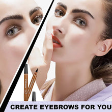 Load image into Gallery viewer, Four-Headed Eyebrow Pencil Waterproof Sweat-Proof Non-Fading Black Brown Liquid Eyebrow Pencil 4-Fork Eyebrow Pencil
