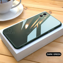 Load image into Gallery viewer, Square Tempered Glass Phone Case for iPhone 12 Mini 11 Pro Max SE 2 X XR XS Max 8 7 Plus 12 Pro Anti-knock Liquid Silicone Cover
