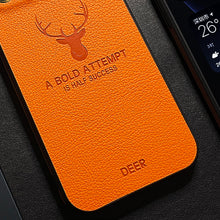 Load image into Gallery viewer, Square Leather Cover For iPhone 12 Pro Max 12 Pro Case For iPhone 12 11 Pro Max XS 12Pro X XR Cover Luxury Shockproof Deer Cases
