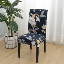 Load image into Gallery viewer, Square lattice printed stretch chair cover for dining room office banquet chair protector elastic material armchair cover
