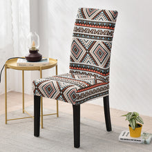 Load image into Gallery viewer, Square lattice printed stretch chair cover for dining room office banquet chair protector elastic material armchair cover
