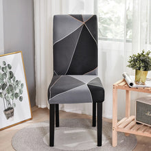 Load image into Gallery viewer, Square lattice printed stretch chair cover for dining room office banquet chair protector elastic material armchair cover
