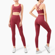 Load image into Gallery viewer, Yoga Set Leggings And Tops Fitness Sports Suits Gym Clothing For Women
