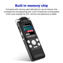Load image into Gallery viewer, Voice recorder recording activated audio sound digital professional Dictaphone USB PCM 1536Kbps
