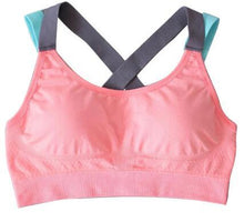 Load image into Gallery viewer, Yoga Bra breathable quick dry Top Shockproof Cross Back Gym Running Bra
