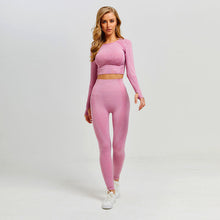 Load image into Gallery viewer, Yoga Set Gym Clothing Fitness Leggings+Cropped Shirts Sport Suit Women
