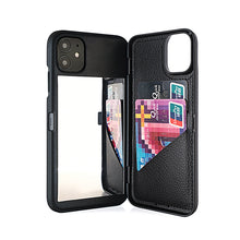 Load image into Gallery viewer, Card Slot Wallet Make Up Mirror Back Cover Flip Case for iPhone 12 Mini 12 SE2 XS Max XR X 6 6S 7 8 Plus 11 12 Pro Max
