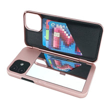 Load image into Gallery viewer, Card Slot Wallet Make Up Mirror Back Cover Flip Case for iPhone 12 Mini 12 SE2 XS Max XR X 6 6S 7 8 Plus 11 12 Pro Max

