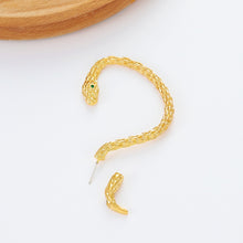 Load image into Gallery viewer, New Gold Plated Snake Shape Zircon Clip Earrings Vintage Punk Geometric Animal Earring for Women Trend Party Jewelry
