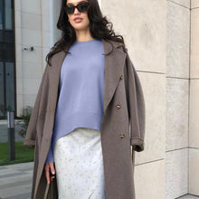 Load image into Gallery viewer, Cashmere Elegant Women Sweater Oversized Knitted Basic Pullovers O Neck Loose Soft Female Knitwear Jumper
