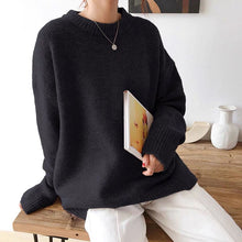 Load image into Gallery viewer, Cashmere Elegant Women Sweater Oversized Knitted Basic Pullovers O Neck Loose Soft Female Knitwear Jumper
