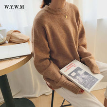 Load image into Gallery viewer, Cashmere Elegant Women Sweater Oversized Knitted Basic Pullovers O Neck Loose Soft Female Knitwear Jumper
