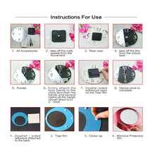 Load image into Gallery viewer, Wall Quartz Clocks Acrylic Material Europe Style Hearts Decoration Watches for Living Room   Mirror Sticker
