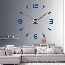 Load image into Gallery viewer, Wall Clock quartz watch modern design large decorative clocks  stickers living room
