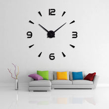 Load image into Gallery viewer, Wall Clock quartz watch modern design large decorative clocks  stickers living room
