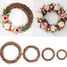 Load image into Gallery viewer, Wedding Decoration Wreath Natural Rattan Wreath Garland DIY Crafts Decor For Home Door Grand Tree Christmas Gift Party Ornament
