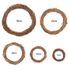 Load image into Gallery viewer, Wedding Decoration Wreath Natural Rattan Wreath Garland DIY Crafts Decor For Home Door Grand Tree Christmas Gift Party Ornament
