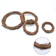 Load image into Gallery viewer, Wedding Decoration Wreath Natural Rattan Wreath Garland DIY Crafts Decor For Home Door Grand Tree Christmas Gift Party Ornament
