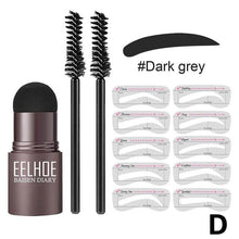 Load image into Gallery viewer, Eyebrow Shaping Kit Stamp Eyebrow Pencil and 5 Pairs Brow Stencils Kit Pen Cosmetics Waterproof Natural Color Eye Makeup Tools
