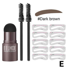 Load image into Gallery viewer, Eyebrow Shaping Kit Stamp Eyebrow Pencil and 5 Pairs Brow Stencils Kit Pen Cosmetics Waterproof Natural Color Eye Makeup Tools
