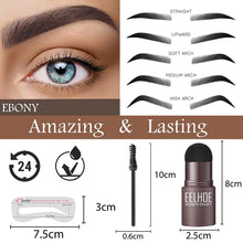 Load image into Gallery viewer, Eyebrow Shaping Kit Stamp Eyebrow Pencil and 5 Pairs Brow Stencils Kit Pen Cosmetics Waterproof Natural Color Eye Makeup Tools
