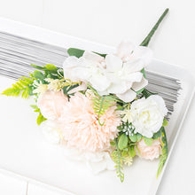 Load image into Gallery viewer, 5 pcs White Rose Artificial Silk Flowers Dandelion Wedding Fake Flower Bride Hand Bouquet Home Party Christmas Decoration Arrangement
